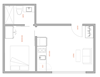 The MOD Life Apartments 1x1 B Floor Plan